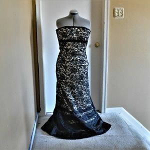 Black Lace Evening Gown